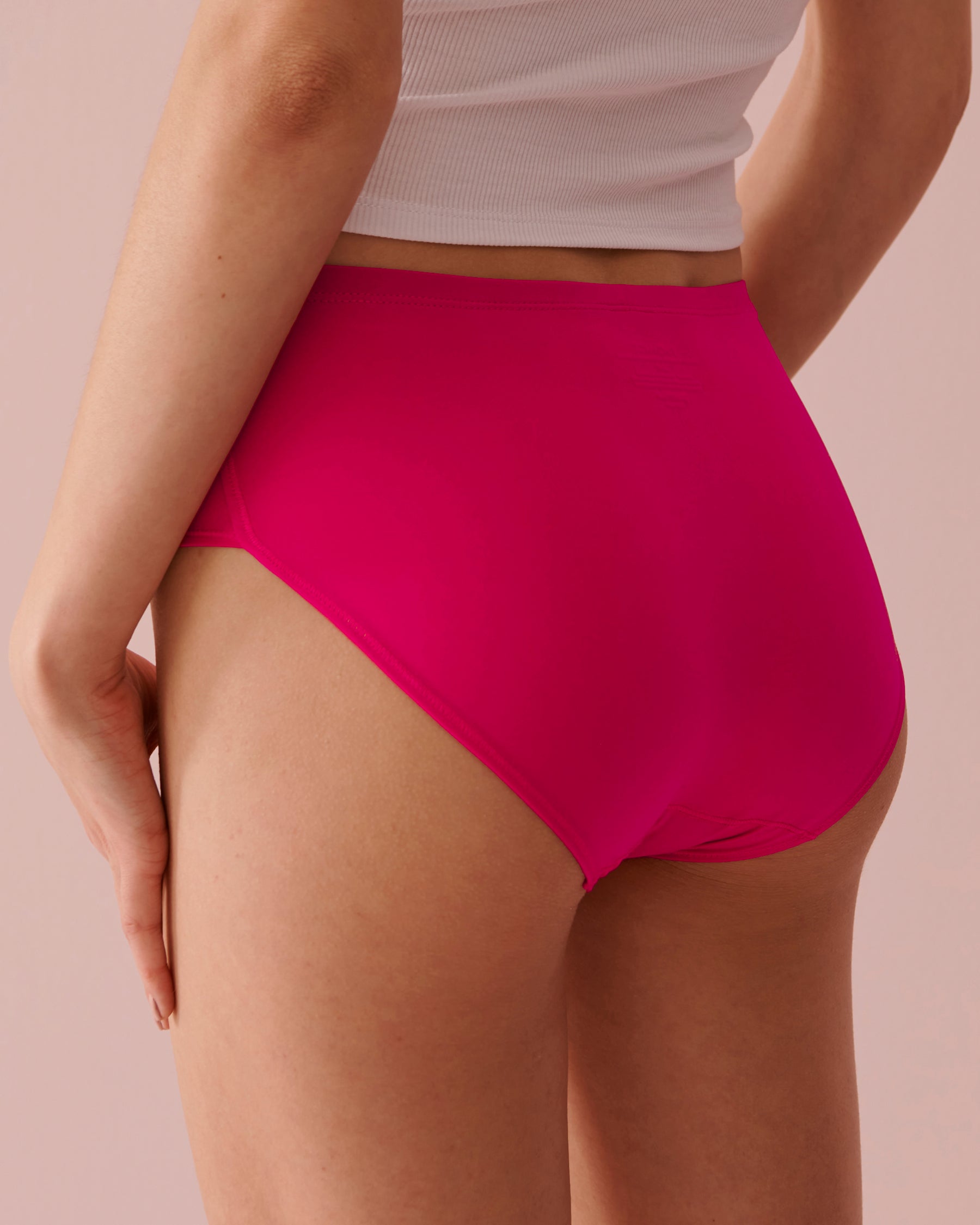 Back of the pink hiphugger period panty – NEWEX