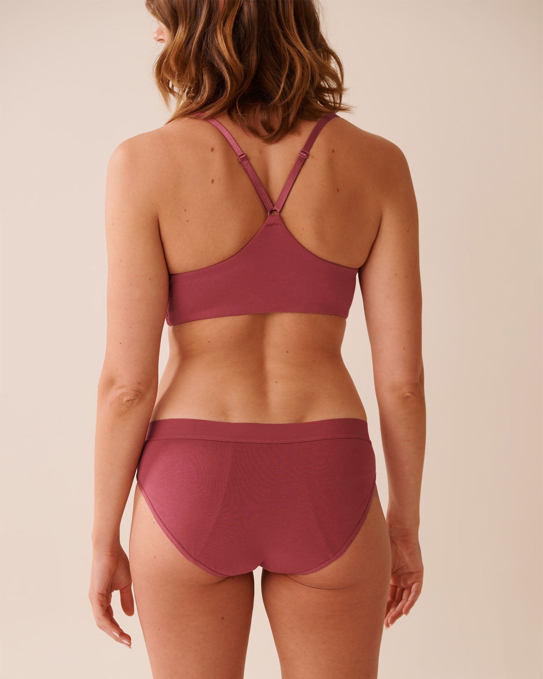 Culotte menstruelle coupe bikini coton bio - Rose