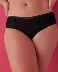 Front of the black hiphugger period panty - NEWEX