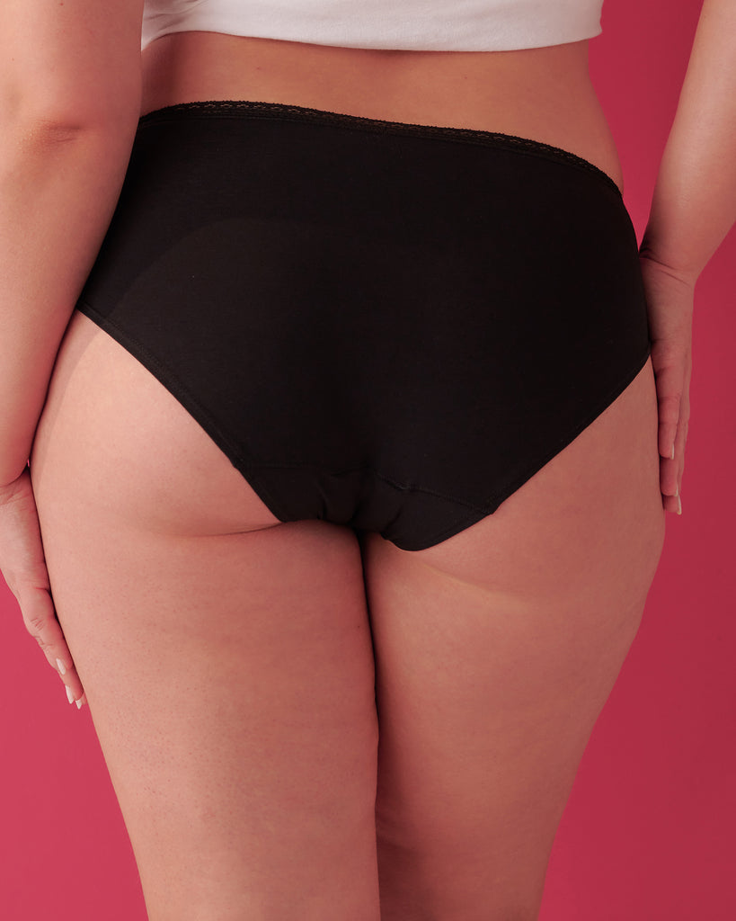 Back of the black hiphugger period panty – NEWEX