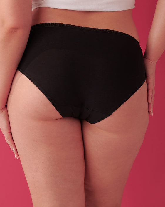 Back of the black hiphugger period panty – NEWEX