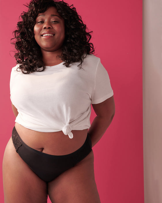 Black high waist bikini period panty – NEWEX